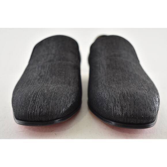 Christian Louboutin Mens Dandelion Flat Black Shantung Diams Dress Loafer 43 10 main image 5